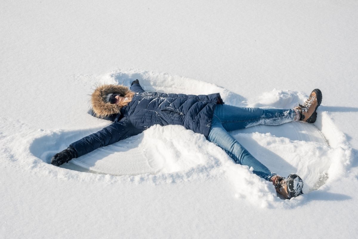 making a snow angel in winter | The Penrose